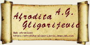 Afrodita Gligorijević vizit kartica